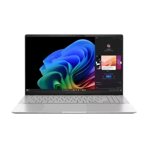 ASUS VivoBook S 15 (K5507QA-MA048W) – 15.6″ 3K OLED · Snapdragon X Plus X1P-42-100 · 16 GB LPDDR5X · 1 TB SSD · Windows 11 · Cool Silver 