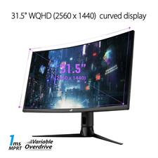 ASUS XG32VC ROG Strix 31.5-inch WQHD 1400P Curved Gaming Monitor with FreeSync Premium Pro 125% SRGB and Extreme Low Motion Blur Sync