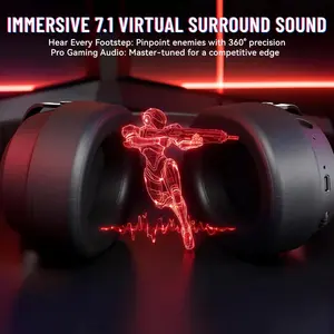 ATTACK SHARK L30 PRO Tri-Mode Wireless Gaming Headset – 7.1 Surround Sound, 50mm Drivers, AI Noise-Canceling Mic