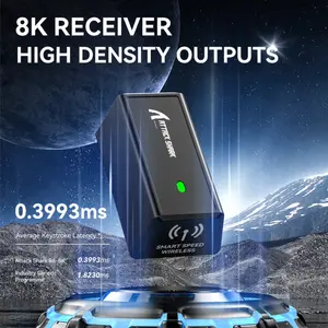 ATTACK SHARK R6 Three-Mode Wireless Gaming Mouse – PAW3950 MAX, 42,000 DPI, 8K Polling, Ultra-Light 39g