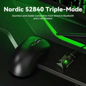 ATTACK SHARK V5 Flagship Wireless Gaming Mouse – PAW3950 MAX, 42,000 DPI, Tri-Mode, 8K Polling, 53g (Black)