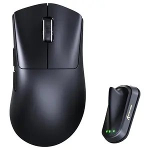 ATTACK SHARK V8 Ultra-Light Ergonomic Wireless Gaming Mouse – PAW3950 MAX, 42,000 DPI, Tri-Mode, 8K Polling (Black & White)