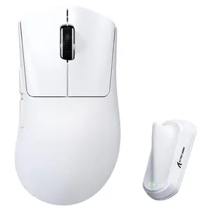 ATTACK SHARK V8 Ultra-Light Ergonomic Wireless Gaming Mouse – PAW3950 MAX, 42,000 DPI, Tri-Mode, 8K Polling (Black & White)