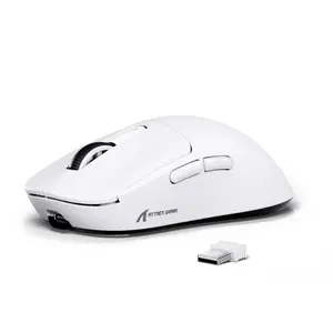 ATTACK SHARK X3 Wireless Gaming Mouse – PAW3395 Sensor, 26,000 DPI, Tri-Mode, Superlight 49g (Black, Red & White)