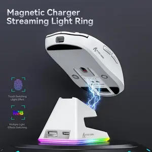 ATTACK SHARK X6 Superlight Wireless Gaming Mouse – PAW3395, 26,000 DPI, Tri-Mode, Magnetic Charging Dock (Black & White)