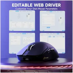 ATTACK SHARK X8 PRO Flagship Lightweight Gaming Mouse – PAW3395 PRO, 40,000 DPI, Tri-Mode, 8K Polling, 55g (Black)