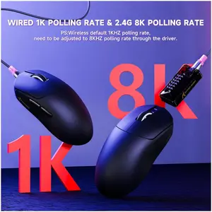 ATTACK SHARK X8 PRO Flagship Lightweight Gaming Mouse – PAW3395 PRO, 40,000 DPI, Tri-Mode, 8K Polling, 55g (Black)