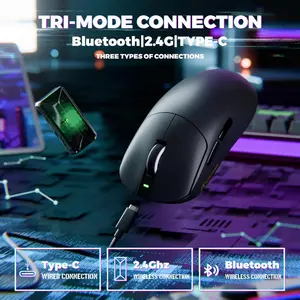 ATTACK SHARK X8 Ultimate Flagship Wireless Gaming Mouse – PAW3950 MAX, 42,000 DPI, Tri-Mode, 8K Polling, 55g (Black & White)