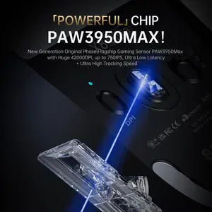ATTACK SHARK X8 Ultra Wireless Gaming Mouse – PAW3950 MAX, 42,000 DPI, Tri-Mode, 8K Polling, 55g (Black)
