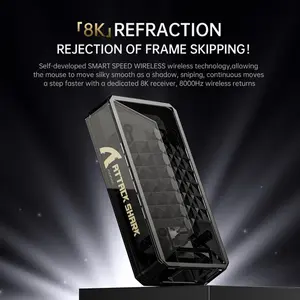 ATTACK SHARK X8 Ultra Wireless Gaming Mouse – PAW3950 MAX, 42,000 DPI, Tri-Mode, 8K Polling, 55g (Black)