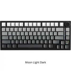 ATTACK SHARK X820 Ultra Wireless Mechanical Gaming Keyboard – Tri-Mode, 75% Layout, TFT Smart Display, Hot-Swappable, RGB (Moon Light, Star Black & White Contour Line)
