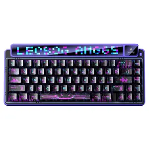 AULA AMG65 Mechanical Gaming Keyboard – 65% Compact Layout, Dual Screen Display, RGB, Hot Swappable