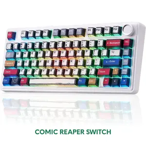 Aula F75 Gasket Mechanical Keyboard (75% Layout, Tri-Mode Wireless/Bluetooth/Type-C, Hot-Swappable, RGB, South-Facing LED)