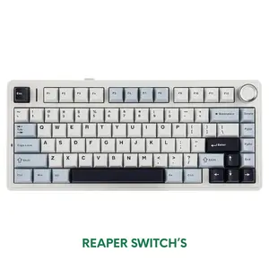 Aula F75 Gasket Mechanical Keyboard (75% Layout, Tri-Mode Wireless/Bluetooth/Type-C, Hot-Swappable, RGB, South-Facing LED)