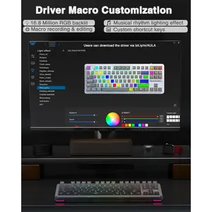 AULA F87 Pro Wireless Mechanical Keyboard – TKL Hot Swappable RGB, Triple Mode BT/2.4G/USB-C