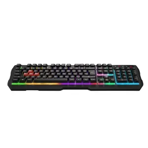 BLOODY B135N Neon Illuminated Gaming Keyboard – Wired USB Full-Size Keyboard (Black)