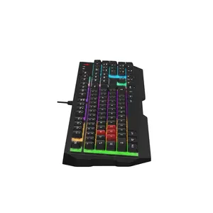 BLOODY B135N Neon Illuminated Gaming Keyboard – Wired USB Full-Size Keyboard (Black)