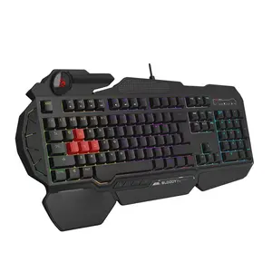BLOODY B310N Neon Illuminated Gaming Keyboard – Wired USB, Full-Size Gaming Keyboard (Black)