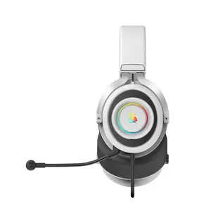 BLOODY G535 RGB Gaming Headphone – Virtual 7.1 Surround Sound, USB Gaming Headset (Black + Silver & Black & White)
