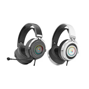 BLOODY G535 RGB Gaming Headphone – Virtual 7.1 Surround Sound, USB Gaming Headset (Black + Silver & Black & White)