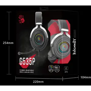 Bloody G535P RGB Gaming Headphone with Virtual 7.1 Surround Sound, RGB Lighting & Noise-Cancelling Microphone