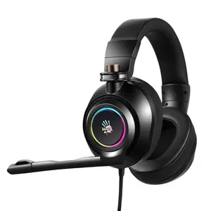 BLOODY G580 HiFi Gaming Headphone – Virtual 7.1 Surround Sound, RGB Lighting (Black)