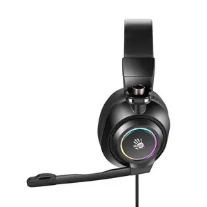 BLOODY G580 HiFi Gaming Headphone – Virtual 7.1 Surround Sound, RGB Lighting (Black)