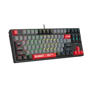 BLOODY S87 TKL Mechanical Gaming Keyboard – RGB, Hot-Swappable, Energy Red