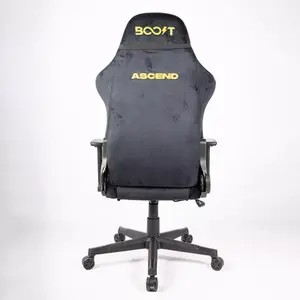 Boost Ascend Ergonomic Chair – Adjustable Lumbar Support, Retractable Footrest, Breathable Mesh Back, Reclining Backrest