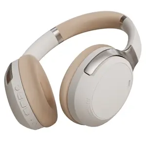 Boost Beat Wireless ANC Headset – Beige, 21dB Active Noise Cancellation, Bluetooth 6.0, 40mm Drivers, Type-C Charging