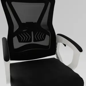 Boost Comfort Ergonomic Chair – Adjustable Lumbar Support, Retractable Footrest, Breathable Mesh Back, Reclining Backrest