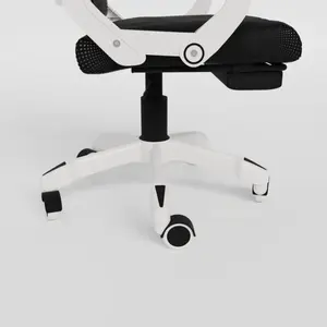 Boost Comfort Ergonomic Chair – Adjustable Lumbar Support, Retractable Footrest, Breathable Mesh Back, Reclining Backrest