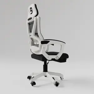 Boost Comfort Ergonomic Chair – Adjustable Lumbar Support, Retractable Footrest, Breathable Mesh Back, Reclining Backrest