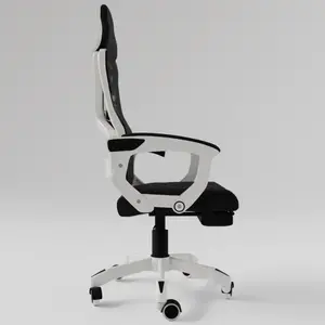 Boost Comfort Ergonomic Chair – Adjustable Lumbar Support, Retractable Footrest, Breathable Mesh Back, Reclining Backrest
