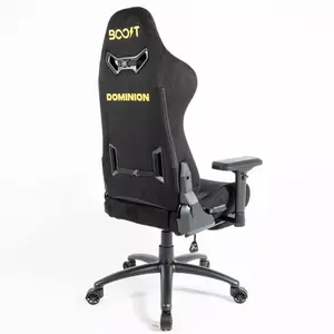 Boost Dominion Ergonomic Chair – Suede Fabric, 4D Adjustable Armrests, Built-in Footrest, 90°–180° Recline