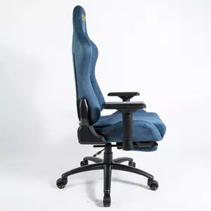 Boost Dominion Ergonomic Chair – Suede Fabric, 4D Adjustable Armrests, Built-in Footrest, 90°–180° Recline