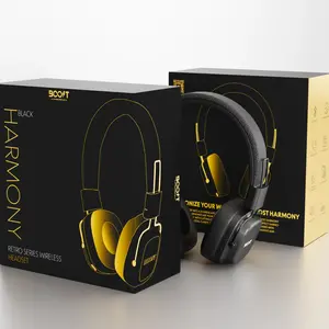 Boost Harmony Retro Wireless Headset – Bluetooth 6.0, 40mm Drivers, 40 Hours Playtime, Multi-Device Pairing