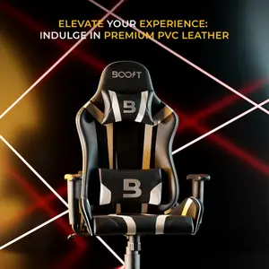 Boost Impulse Gaming Chair – Ergonomic High-Back Design, Adjustable Armrests, Reclining Backrest, Premium Comfort