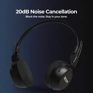 Boost Melody Wireless Retro ANC Headset – Bluetooth 5.4, Active Noise Cancellation, 40-Hour Playtime