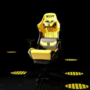 Boost Nova Ergonomic Chair – Premium PU Leather, 4D Adjustable Armrests, Built-in Footrest, 90°–180° Recline