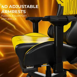 Boost Nova Ergonomic Chair – Premium PU Leather, 4D Adjustable Armrests, Built-in Footrest, 90°–180° Recline