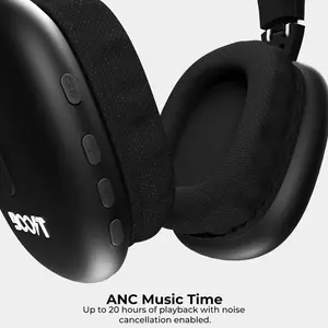 Boost Pulse Wireless ANC Headset – Active Noise Cancellation, Bluetooth 5.3, 40mm Drivers, USB-C Charging