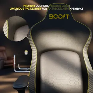 Boost Supreme Ergonomic Gaming Chair – High Quality Leather, 4D Adjustable Armrests, Class 4 Gas Lift, 180kg Capacity