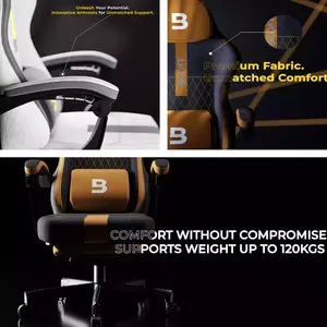 Boost Surge Pro Ergonomic Chair – Adjustable Lumbar Support, Retractable Footrest, 4D Armrests, High-Back Mesh Design