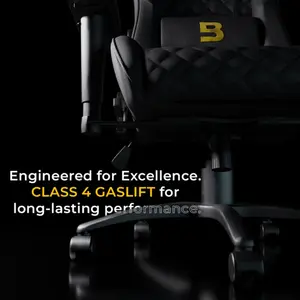 Boost Synergy Gaming Chair – Ergonomic High-Back Design, Adjustable Armrests, Reclining Backrest, Lumbar & Head Support