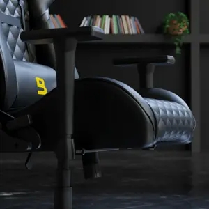 Boost Synergy Gaming Chair – Ergonomic High-Back Design, Adjustable Armrests, Reclining Backrest, Lumbar & Head Support