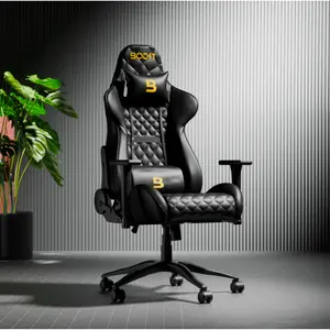 Boost Synergy Gaming Chair – Ergonomic High-Back Design, Adjustable Armrests, Reclining Backrest, Lumbar & Head Support