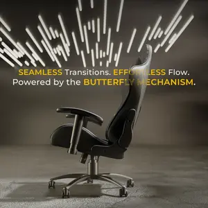 Boost Synergy Gaming Chair – Ergonomic High-Back Design, Adjustable Armrests, Reclining Backrest, Lumbar & Head Support