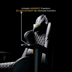 Boost Synergy Gaming Chair – Ergonomic High-Back Design, Adjustable Armrests, Reclining Backrest, Lumbar & Head Support