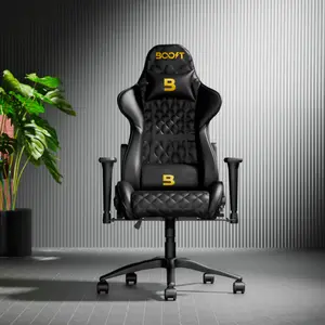 Boost Synergy Gaming Chair – Ergonomic High-Back Design, Adjustable Armrests, Reclining Backrest, Lumbar & Head Support
